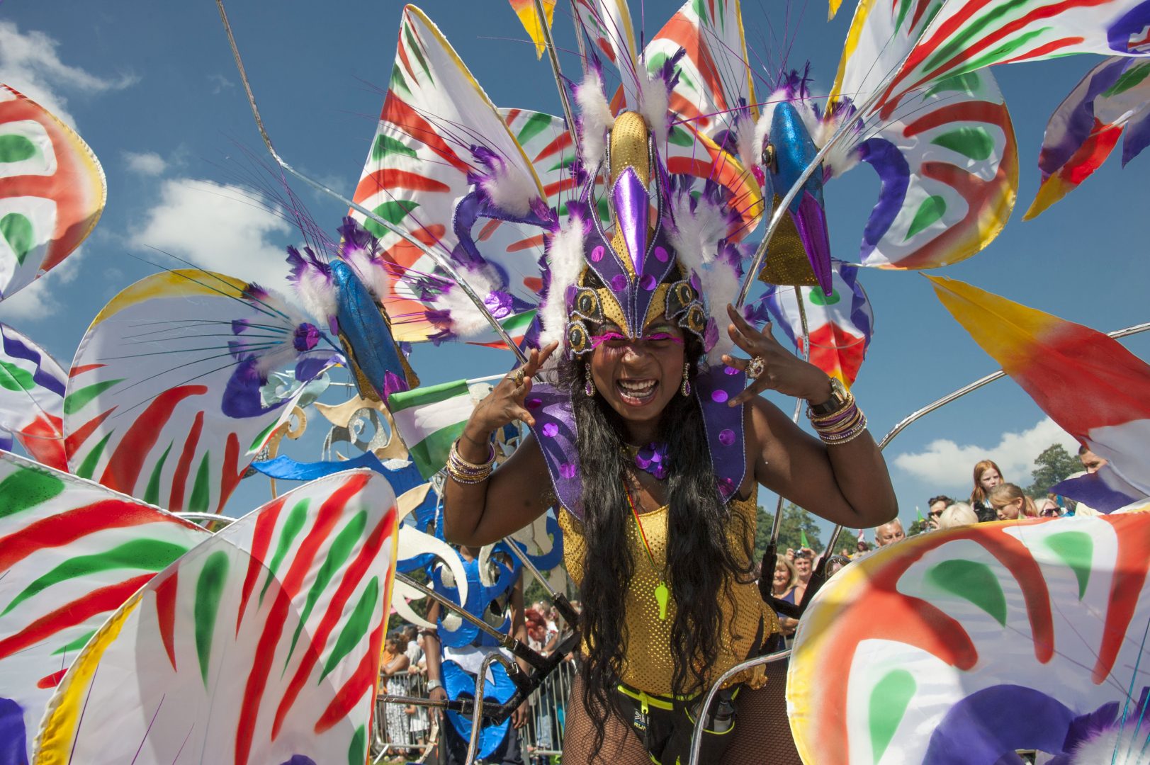 A dancer at Leeds West Indian Carnival